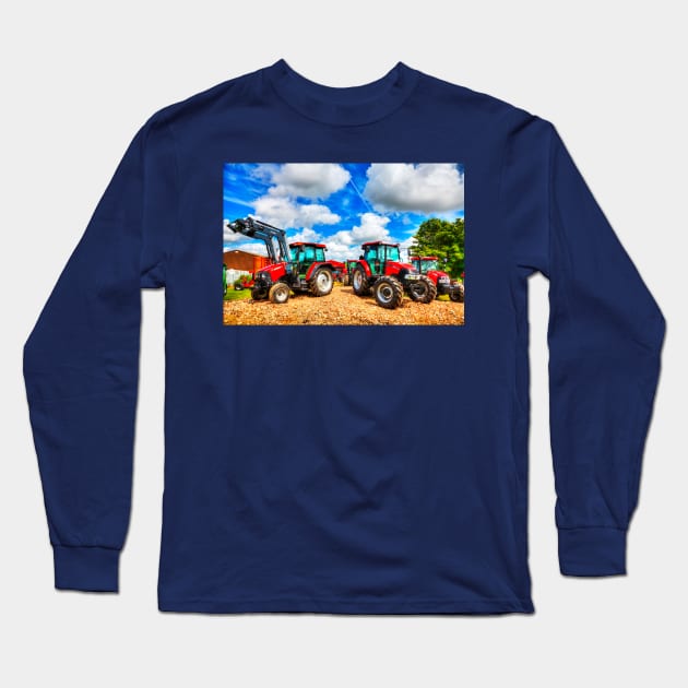 Brand New Red Tractors Long Sleeve T-Shirt by tommysphotos